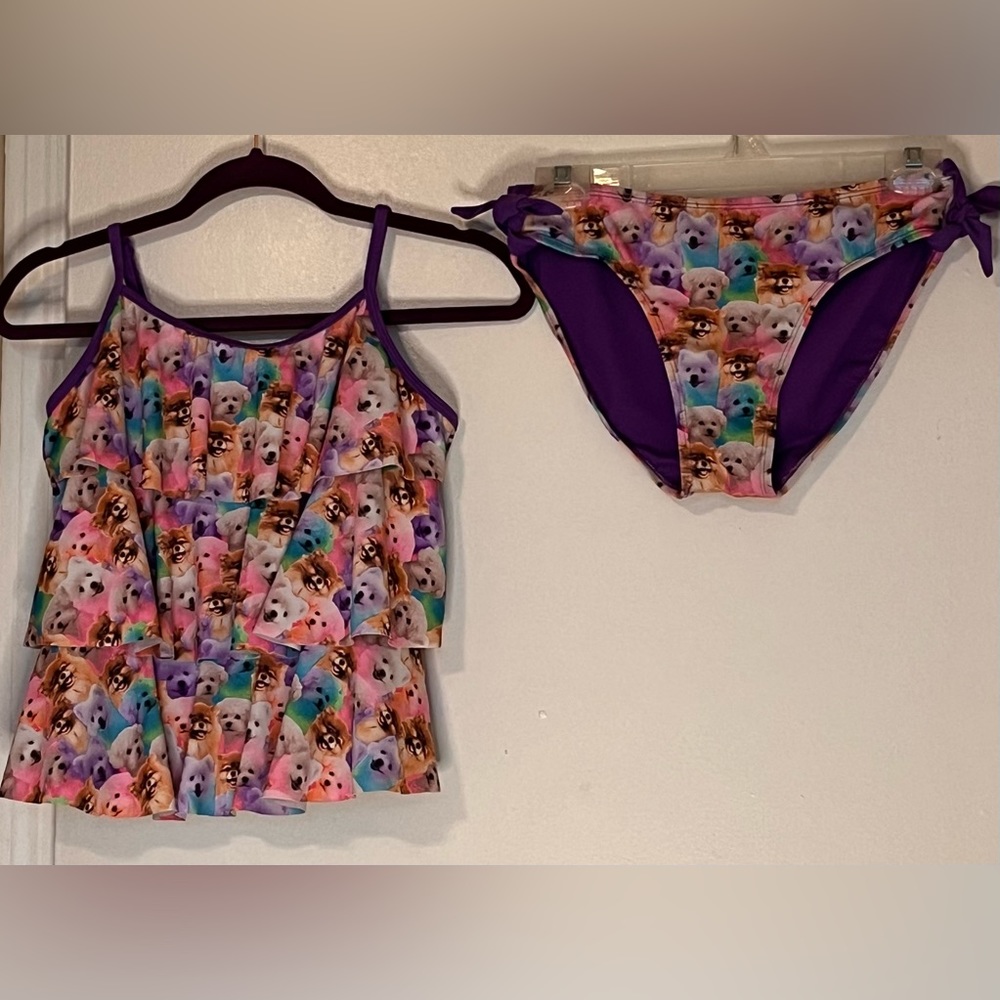 Justice Girls tankini swimsuit - plus size 14.5